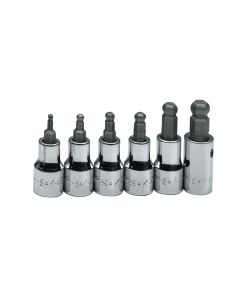 6 Piece 3/8 Drive Metric Ball Hex Bit Socket Set
