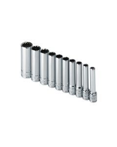 SKT4950 image(0) - S K Hand Tools SOCKET SET 1/4IN. DRIVE 10PC SAE DEEP 12 POINT