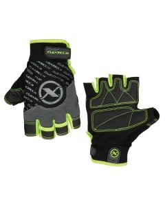 LEGGH330M image(0) - Legacy Manufacturing Flexzilla&reg; High Dexterity Fingerless Gloves, Polyurethane Palm, Gray/Black/ZillaGreen&trade;, M