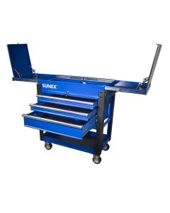SUN8035XTBL image(0) - Sunex 3-Drawer Utility Cart w/ Sliding Top,