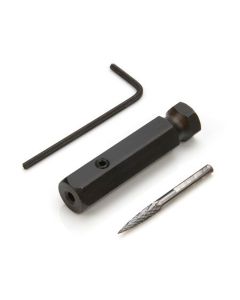 JSP18240A image(0) - J S Products Tire Repair 1/8-Inch Carbide Double Cut Burr with Adapter