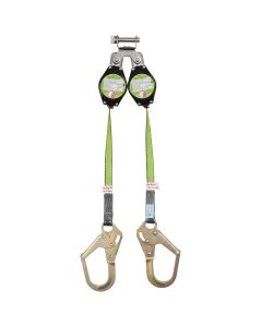 SRWV8455277-5LE image(0) - PeakWorks PeakWorks - Dual Compact Self Retracting Life Line - 7 1/2' - Compact Ladder Hook - Leading Edge