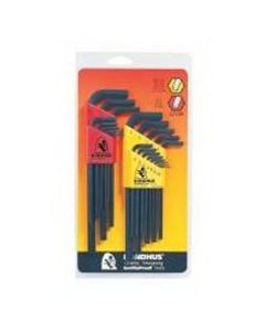 BND12351 image(0) - Bondhus Corp. Hex Key Set Long 5/64-3/4" 15p