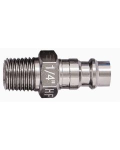Amflo 1/4" Coupler Plug with 1/4" Male thread HI-FLO Aluminum- Pack of 10