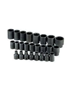 SKT4037 image(0) - S K Hand Tools SOCKET SET IMPACT 1/2IN. DRIVE 25PC MET STD 6 PT