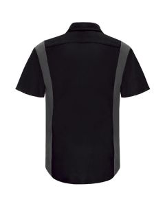 VFISY32BC-RG-XL image(0) - Workwear Outfitters Men's Long Sleeve Perform Plus Shop Shirt w/ Oilblok Tech Black/Charcoal, XL