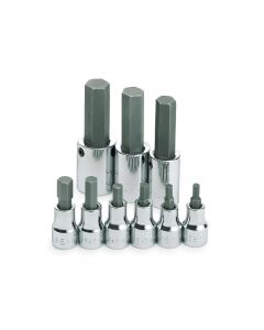 SKT19733 image(0) - S K Hand Tools SOCKET HEX BIT SET 3/8IN. DRIVE 9PC SAE