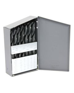 Forney Industries 29-Piece Jobber Length Drill Bit Set, High Speed Steel (HSS), 135 Degree Split Point