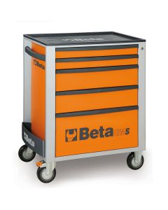 BTA037000061 image(0) - Beta Tools USA Mobile Roller Cab 5 Draw, Orange