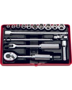Ko-ken USA 2250M 16 Piece Chrome Metric 1/4 Sq. Dr. Socket Set