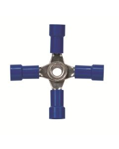 JTT2266H image(0) - The Best Connection 16-14 4 Way Connector Blue