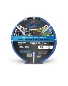 BLBBS5815 image(0) - BluBird BluSeal 5/8" Lawn Garden Water Hose Hot/ Cold Lightweight Professional Grade 100% Rubber Hose - 15 Feet