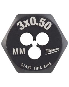 MLW49-57-5311 image(1) - Milwaukee Tool M3-0.50 mm 1-Inch Hex Threading Die
