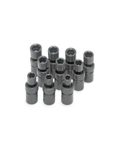 SKT34351 image(0) - S K Hand Tools SOCKET SET IMPACT FLEX 1/2IN. DR 10PC MET STD 6 PT