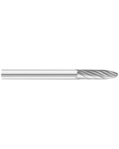KnKut KnKut SF-42 Round Tree Cut Carbide Burr 1/8" x 1/2" x 1-1/2" OAL with 1/8" Shank