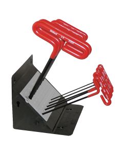 EKL50190 image(0) - Eklind Tool Company HEX KEY SET 10PC SAE THANDLE CUSH GRIP 9IN W/STAND