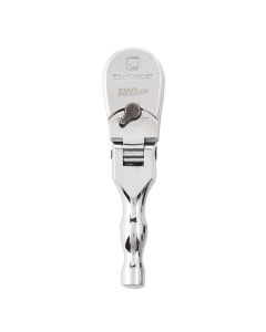 KDT81212XP image(0) - GearWrench 3/8" Drive 120XP&trade; Full Polish Chrome Stubby Flex Head Teardrop Ratchet