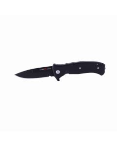 SUNAMK2204 image(0) - SUNEX Al Mar Mini SERE 2020 Night G Assisted Flipper Knife 3" D2 Matte Black Talon Drop Point, Black G10 Handles, Liner Lock - AMK2204