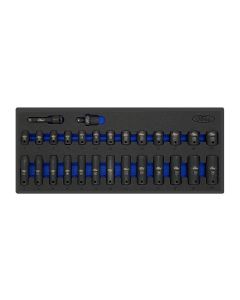 KTIFHT3826S image(0) - K Tool International 28Pc 3/8" Dr 6 Pt Std & Dp Metric Socket Set FORD