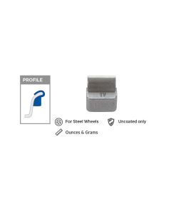 PWWI7ZN-020 image(0) - Wegmann Automotive 2oz Heavy-Duty Zinc Coated Clip-on I7Z Series  Wheel Weight (Box of 25)