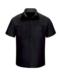 VFISY42BC-SS-L image(0) - Workwear Outfitters Men's Short Sleeve Perform Plus Shop Shirt w/ Oilblok Tech Black/Charcoal, Large