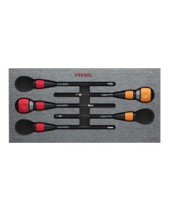 VES22002N3EVA image(0) - Vessel Tools Ball Ratchet Screwdriver 2pc Replace Blade