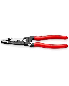 KNP13718SBA image(1) - KNIPEX Forged Wire Strippers packaged in clam shell - Non-Slip Plastic Coated Handle