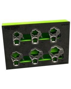 VIMRFW150 image(0) - VIM Tools 5 Piece 3/8 Inch Drive Ratcheting Flare Nut Set (15, 16, 17, 18, 19 mm)