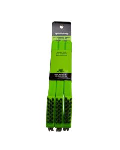 Forney Industries Scratch Brush with Plastic Handle, Stainless 3 x 7 Rows 3-Pack