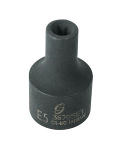SUN3670SE1 image(0) - Sunex 3/8" Dr. External Star Impact Socket E5