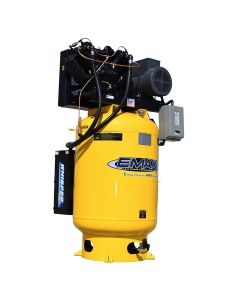 Emax Compressor EMAX Silent Industrial Plus 10 HP 3-Phase 120 gal.Vertical Compressor with 58 CFM Dryer Bundle-With Pressure Lube Pump