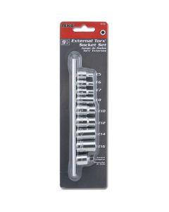 TIT16139 image(0) - TITAN 9PC EXTERNAL STAR SOCKET SET