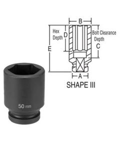 GRE4060MD image(0) - Grey Pneumatic SOC 60MM 1"D IMP 6PT DP BLK
