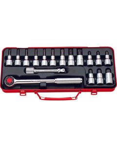 Ko-ken USA 4276 1/2 Sq. Dr. Bit Socket 17 piece Hex / TORX&Acirc;&reg; set