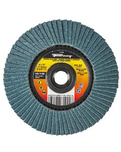 Forney Industries Double Sided Flap Disc, 60/120 Grits, 4-1/2 in