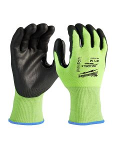 Milwaukee Tool 12 Pk Hi-Vis Cut Lvl 2 Poly Dip-M