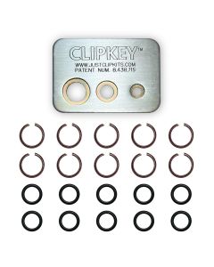 JUST CLIPS CLIPKEY SET WITH 10 SETS OF 1/2" FRICTION RINGS & O-RINGS