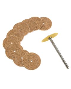 Forney Industries 11-Piece Sanding Disc Set, Medium Grit, 7/8 in x 1/8 in Mandrel