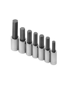 S K Hand Tools SOCKET SET HEX BIT 7 PC 1/2" DR. FRACT.