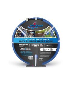 BLBBS3410 image(0) - BluBird BluSeal 3/4" Lawn Garden Water Hose Hot/ Cold Lightweight Professional Grade 100% Rubber Hose - 10 Feet