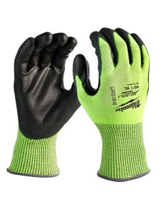 Milwaukee Tool 12 Pk Hi-Vis Cut Lvl 4 Poly Dip-XL