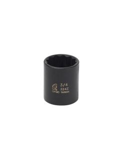 SUN324Z image(0) - Sunex 3/8" Dr. 3/4" 12 Point Impact Socket