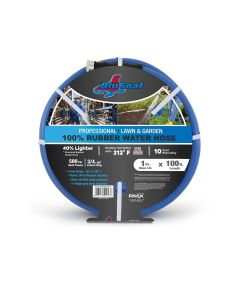 BLBBSONE100 image(0) - BluBird BluSeal 1" Lawn Garden Water Hose Hot/ Cold Lightweight Professional Grade 100% Rubber Hose - 100 Feet