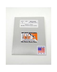 KnKut 12 Piece Pack - KnKut 1/4 Fractional Jobber Length Drill Bit