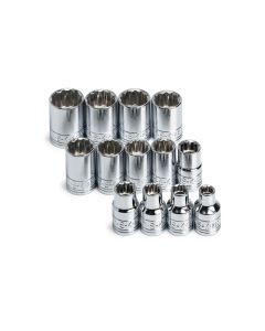 SKT89023 image(0) - S K Hand Tools SOCKET SET 3/8IN. DRIVE 13PC METRIC STD 12 POINT