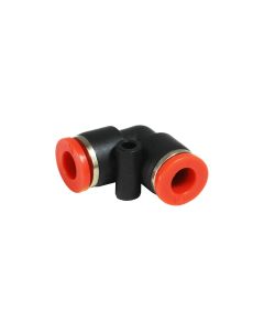 S.U.R.&R. 1/4" Push to Connect Nylon Fuel Line Union, 90 deg.