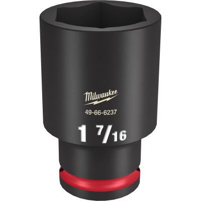 MLW49-66-6237 image(0) - Milwaukee Tool SHOCKWAVE Impact Duty 1/2"Drive 1-7/16" Deep 6 Point Socket
