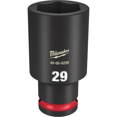 MLW49-66-6290 image(0) - Milwaukee Tool SHOCKWAVE Impact Duty 1/2"Drive 29MM Deep 6 Point Socket