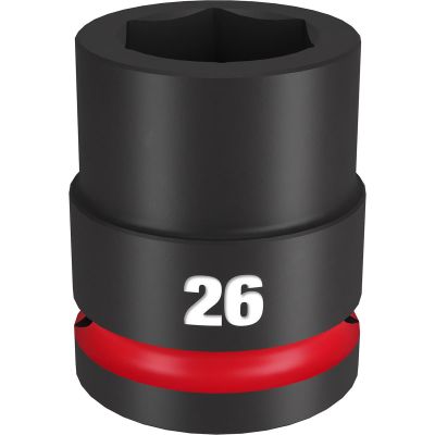 MLW49-66-6364 image(0) - Milwaukee Tool SHOCKWAVE Impact Duty 3/4"Drive 26MM Standard 6 Point Socket