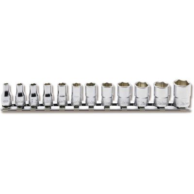 KKNRS2400M-12 image(0) - Ko-ken USA 1/4 Sq. Dr. Socket set 4-14mm 6 point 12 pieces